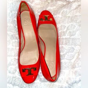 TORY BURCH Gigi Patent Leather Loafer Heels